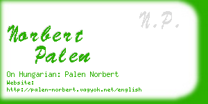 norbert palen business card